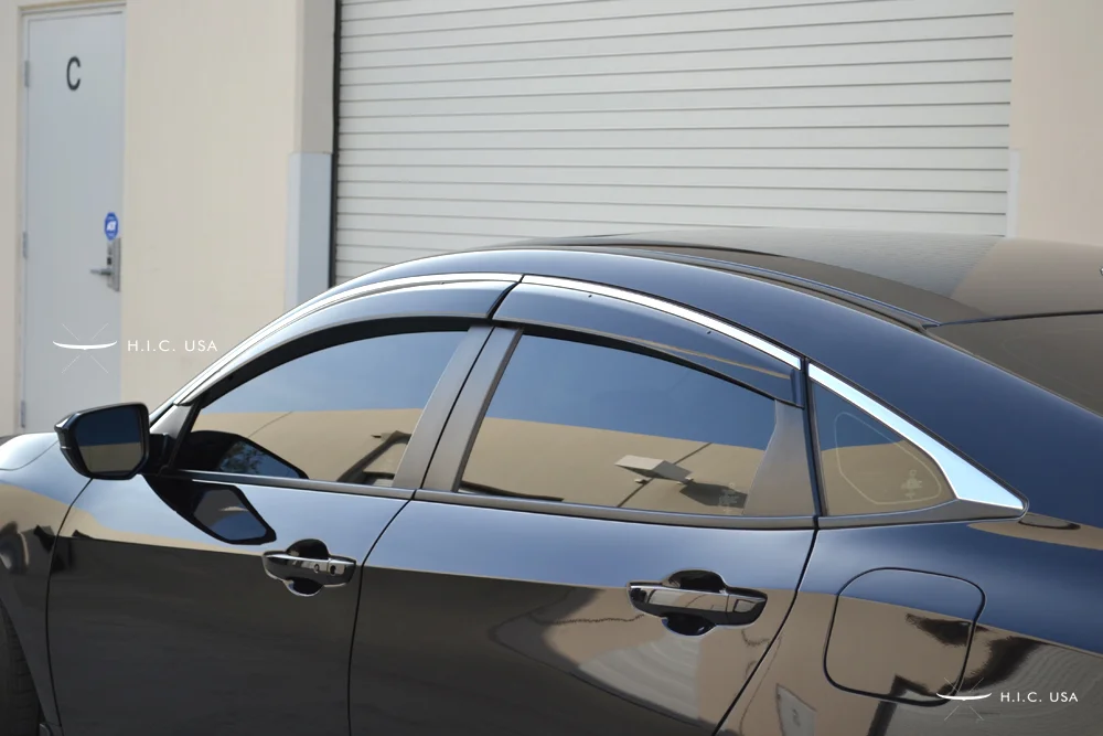 civicivi Amazon.com: 4PCS Rain Guards Window Visors Wind Deflector